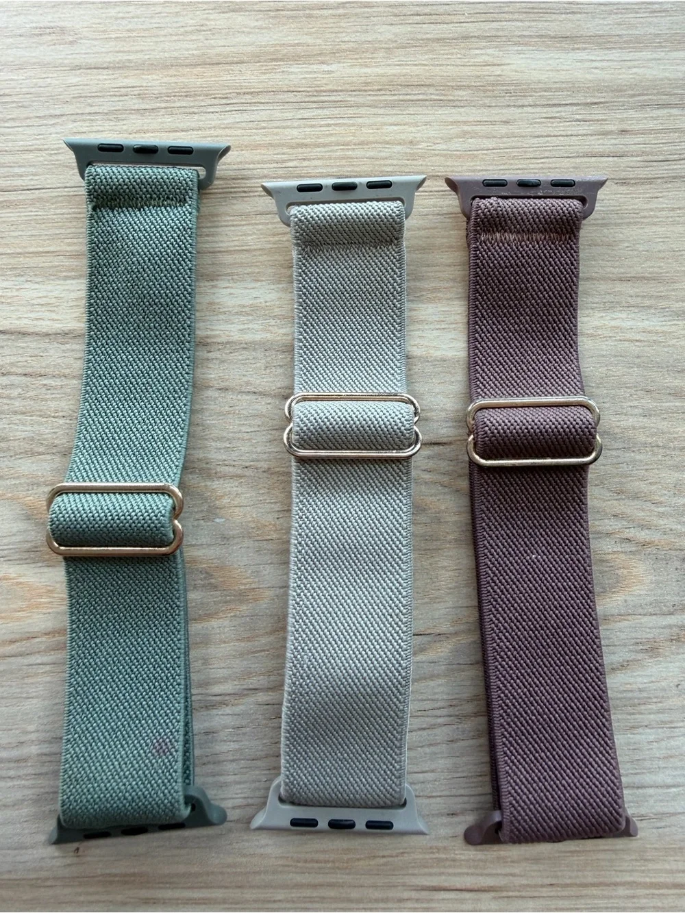Apple 42mm Sport Silicone & Woven Watch Bands - White, Olive, Sand, Mauve S/M